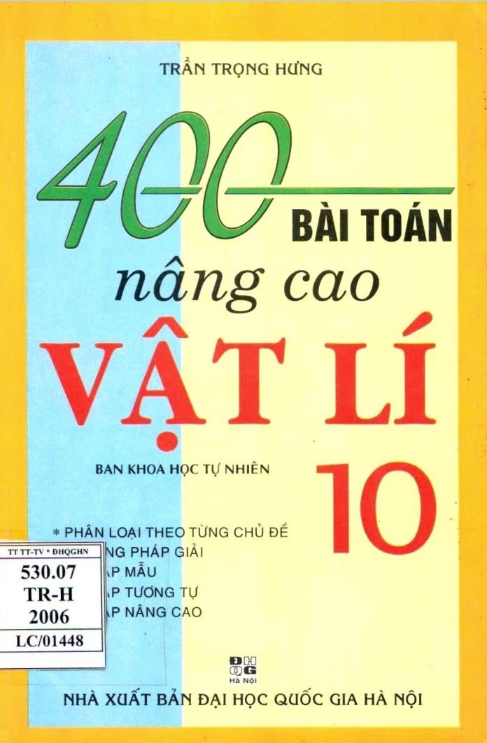 400 Bài Toán Nâng Cao Vật Lý 10